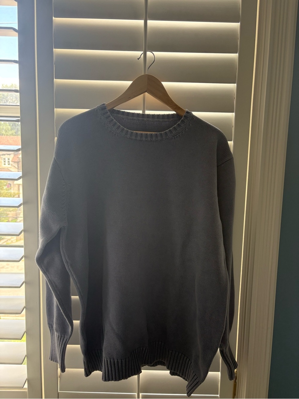 Brandy Melville Oversized Blue Crewneck Sweater
